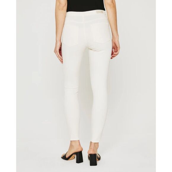 NWT AG Jeans Farrah Ankle Seamless Mid Rise Skinny Ankle Jeans in Ivory Dust 25 - Picture 4 of 16